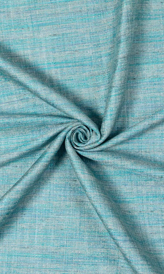 Textured Curtains (Turquoise Blue)