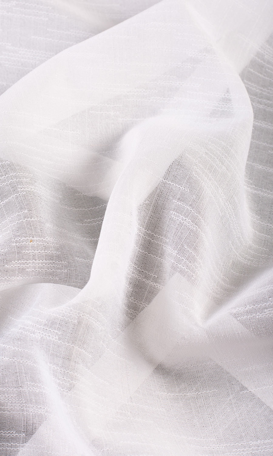 Textured Sheer Fabric By the Metre for Curtains & Drapes (White)