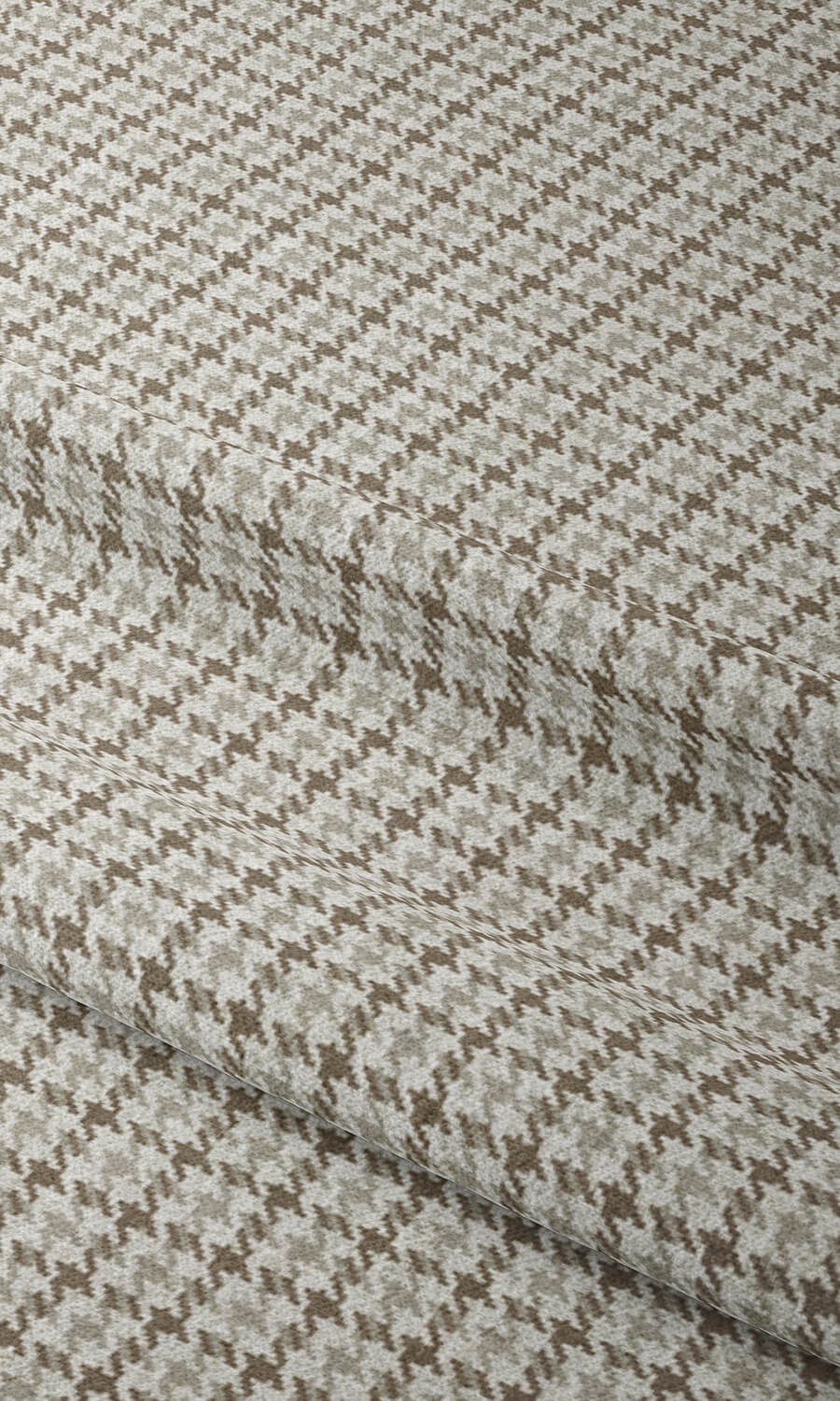 Houndstooth Print Home Textile Fabric Material Sample (Gray/ Brown)