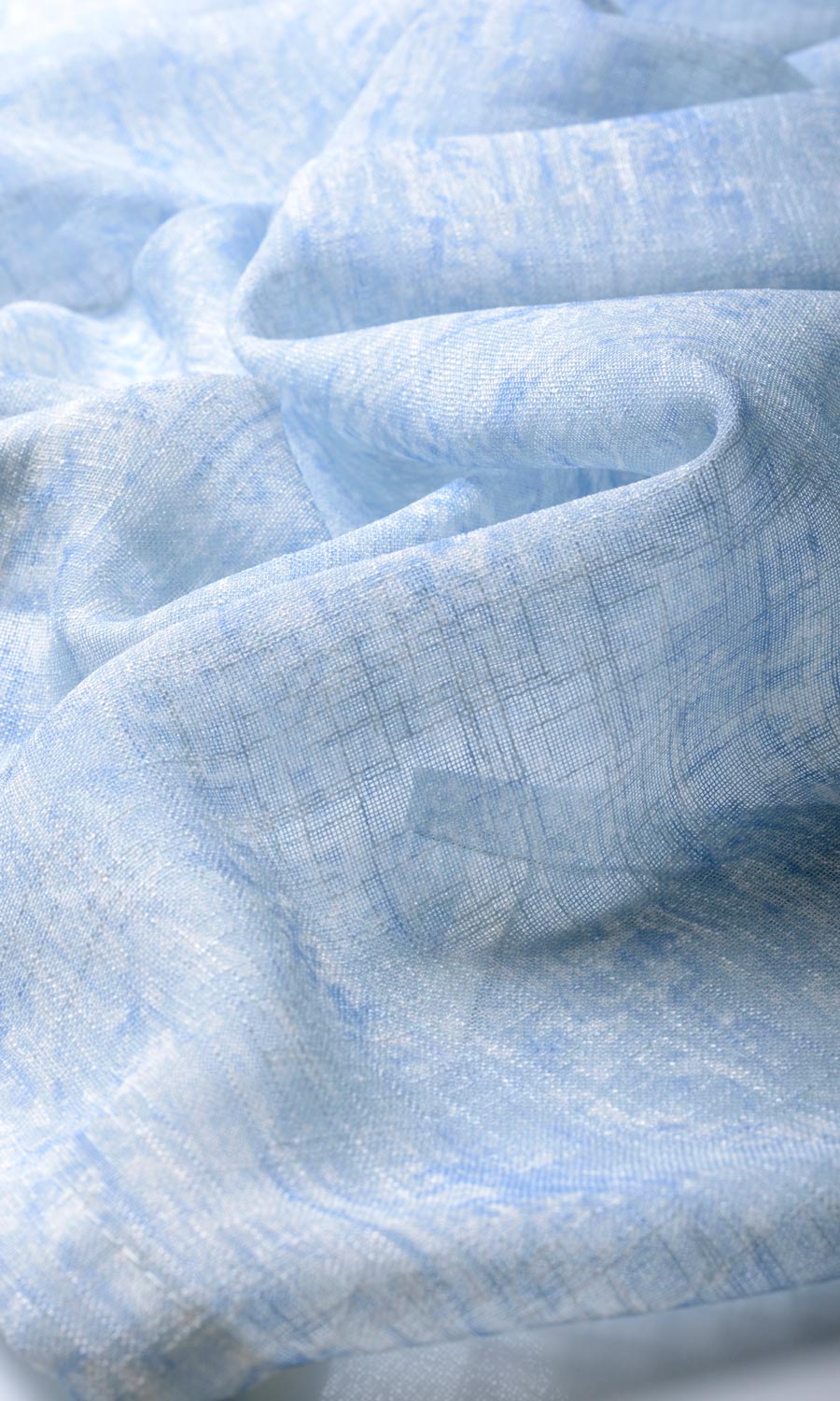 Sheer Home Textile Fabric Material Sample (Blue)