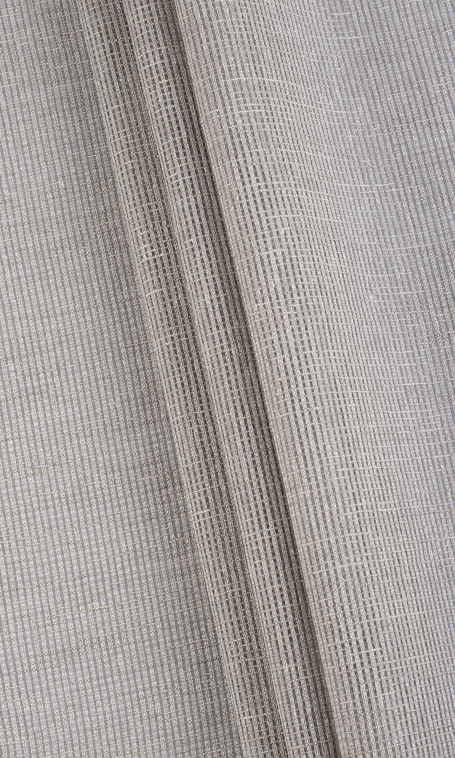 Checkered Sheer Home Textile Fabric Material Sample (Grey)