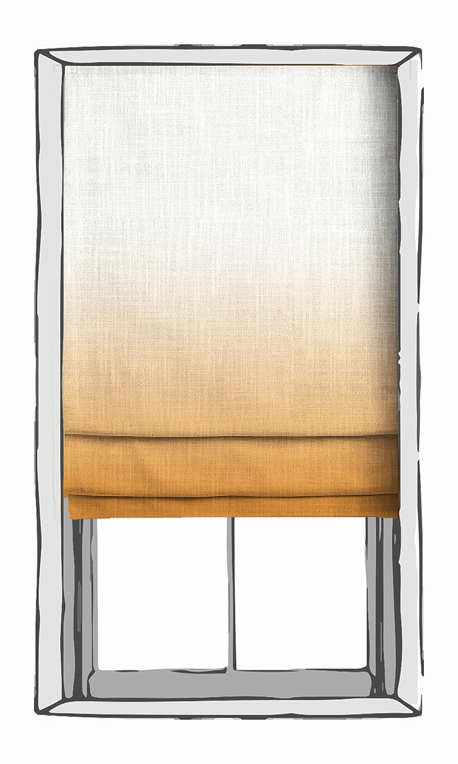 2-Tone Ombre Window Treatments Fabric Sample (Orange)