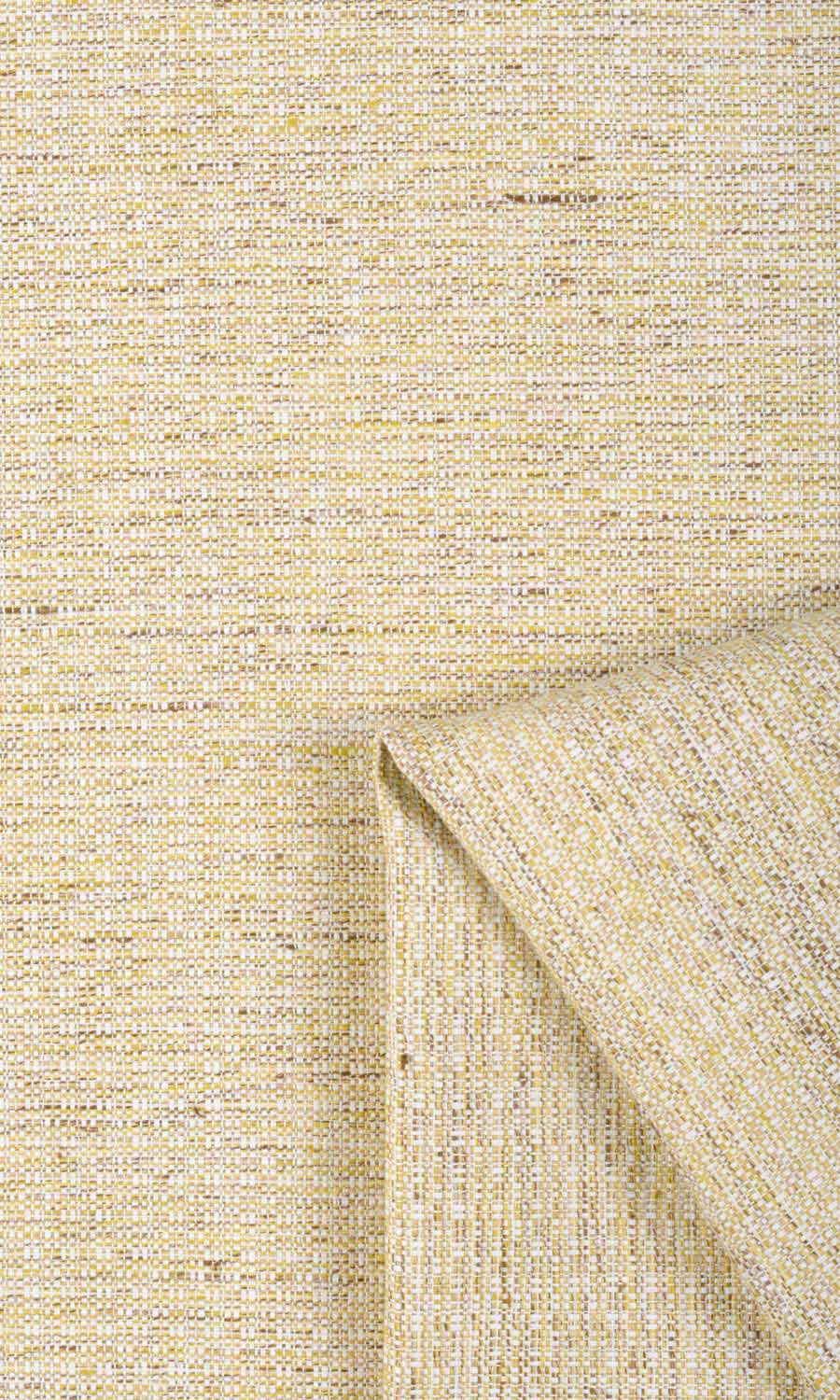 Textured Poly-Cotton Fabric By the Metre for Curtains & Drapes (Yellow)