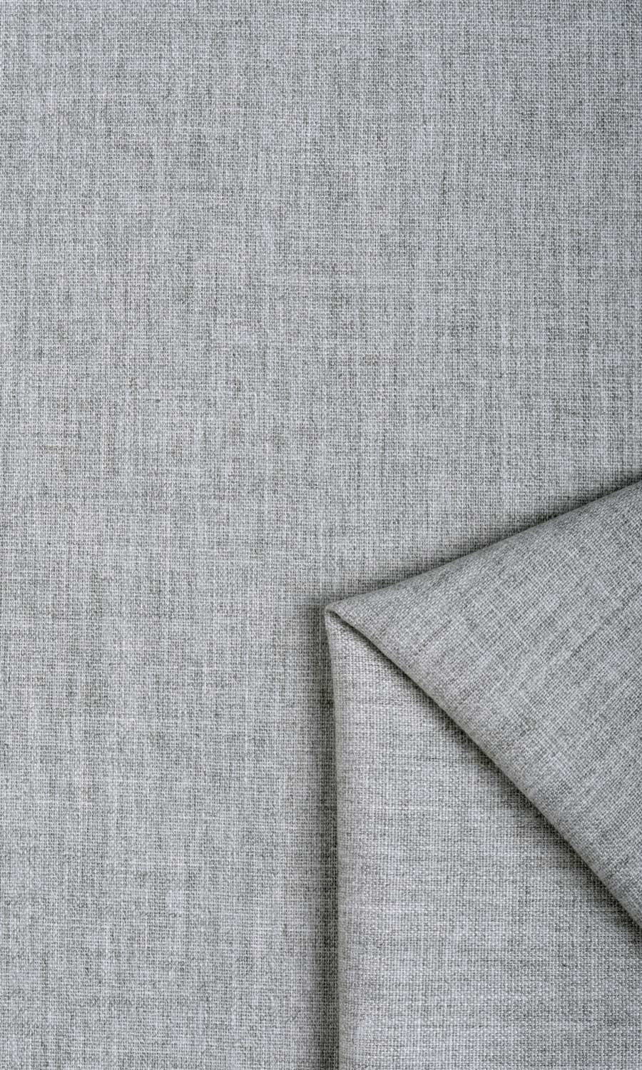 Plain Linen Texture Fabric Material By the Metre (Steel Grey)