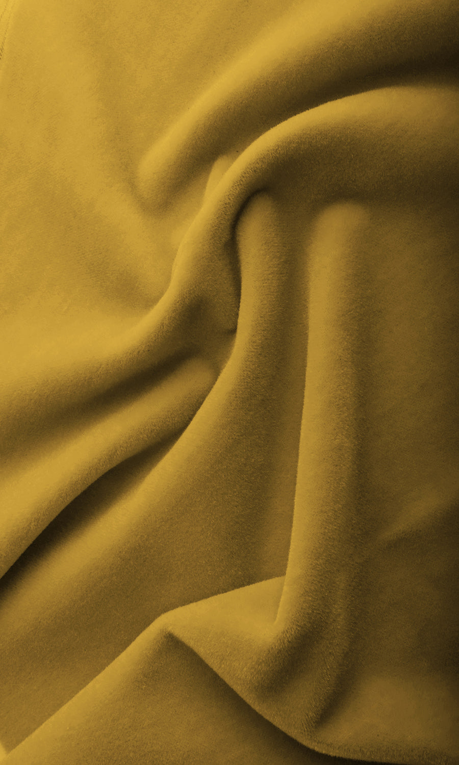 Velvet Home Textile Fabric Material Sample (Deep Yellow/ Mustard)