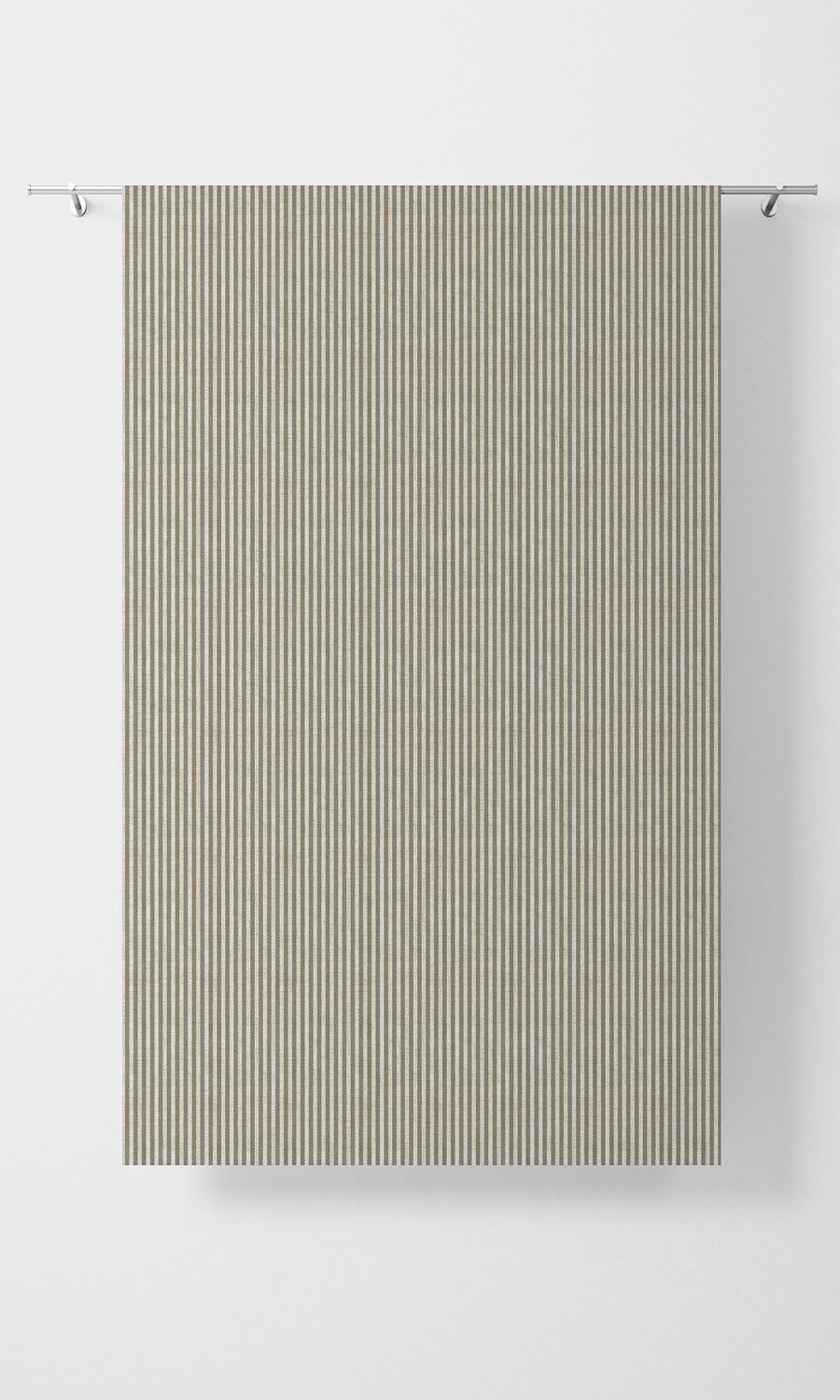 Striped Print Home Textile Fabric Material By the Metre (Smoky Brown/ White)