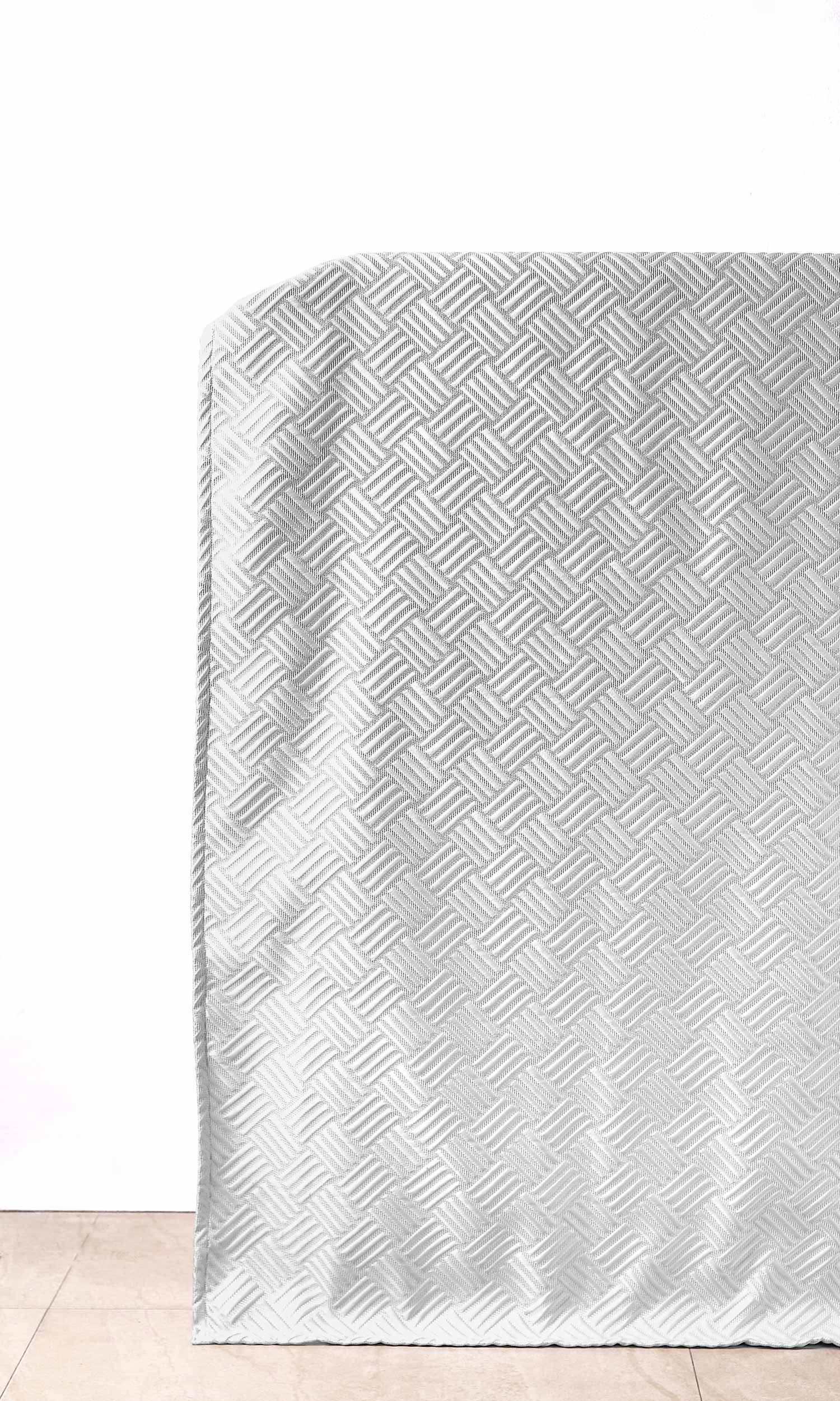 Silk Blend Window Treatments Fabric Sample (Cotton White)