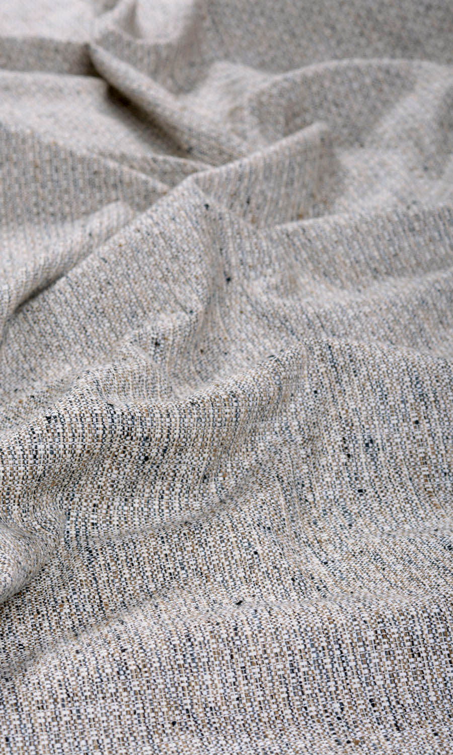 Textured  Fabric Material By the Metre (Beige/ Brown)