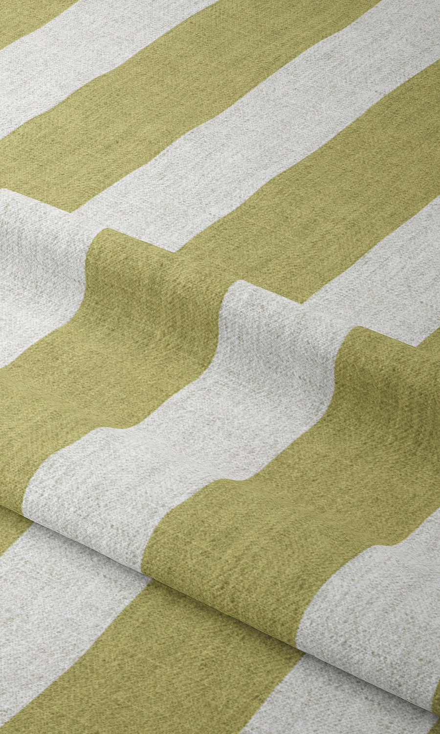 Striped Window Treatments Fabric Sample (Chartreuse Green/ White)