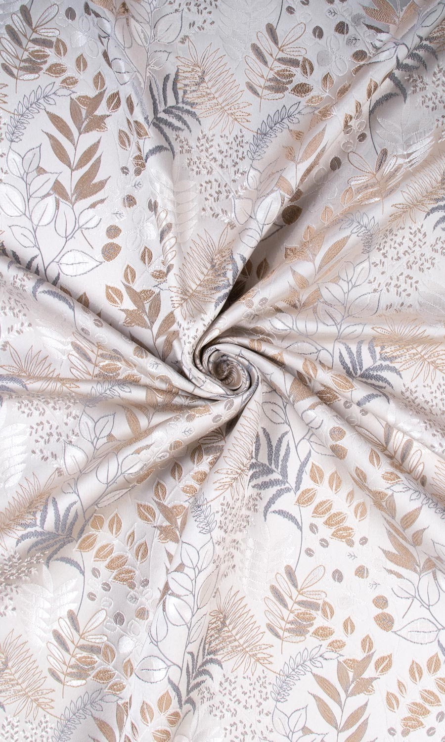 Botanical Fabric Material By the Metre (Gray)