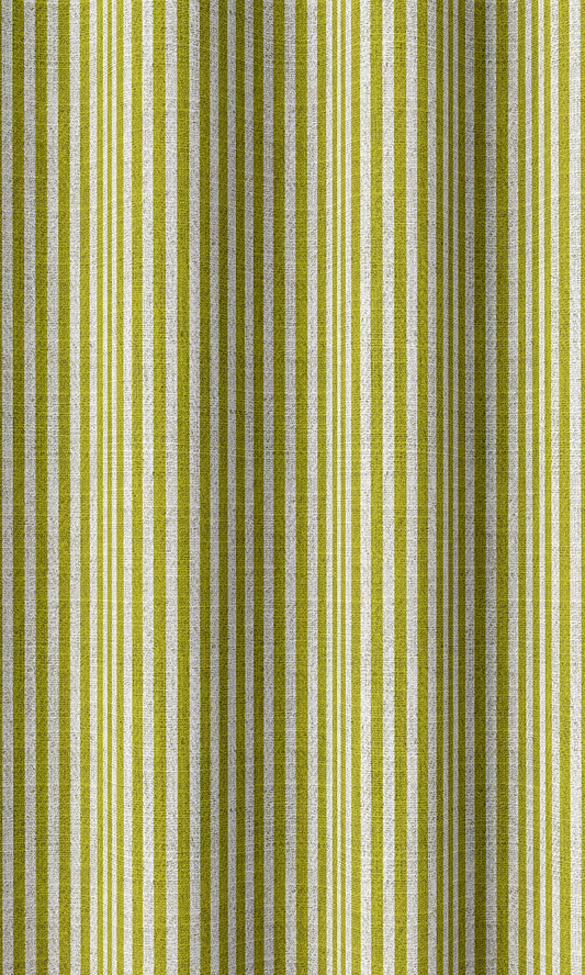 Modern Striped Home Décor Fabric Sample (Apple Green)