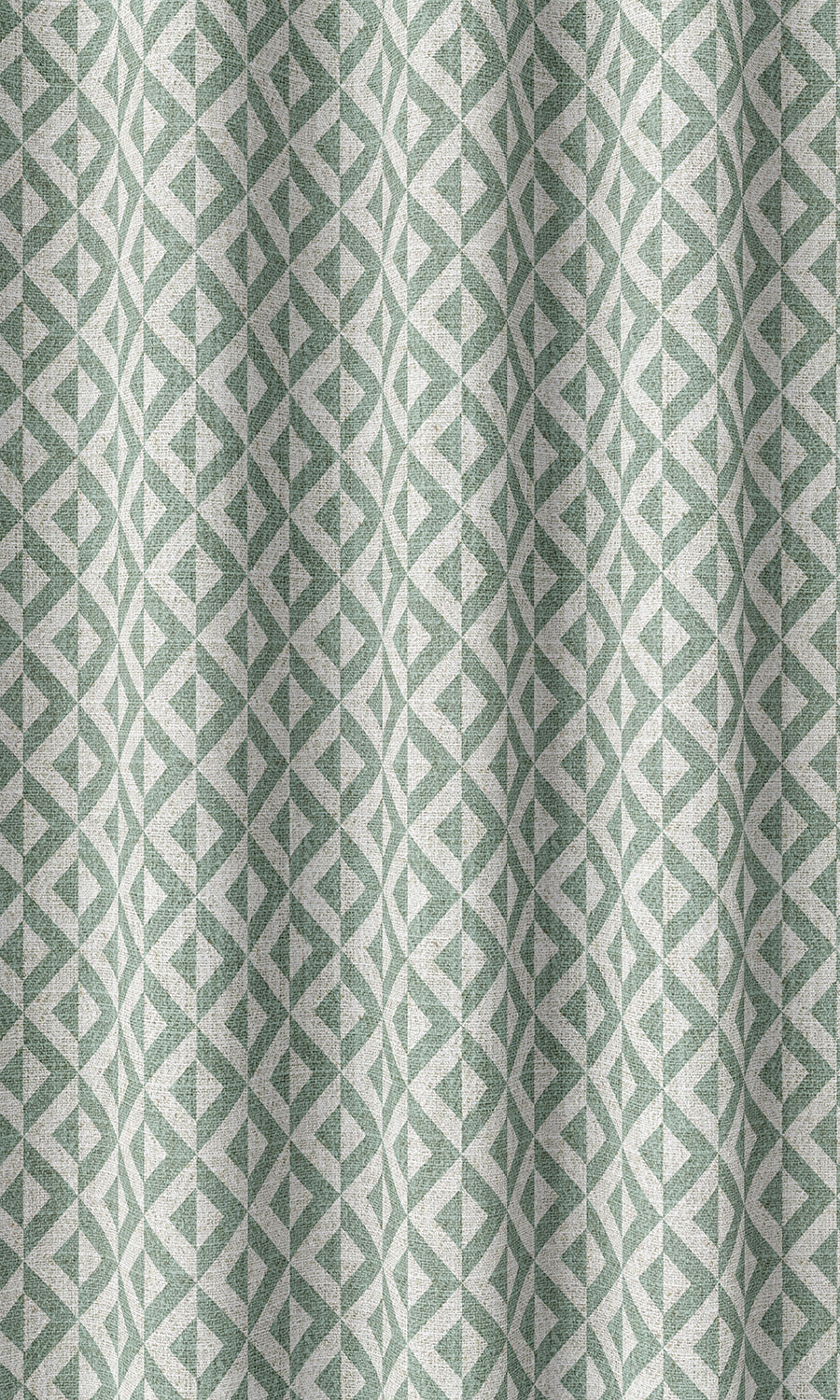 Geometric Print Home Décor Fabric Sample (Duck Egg Blue/ White)