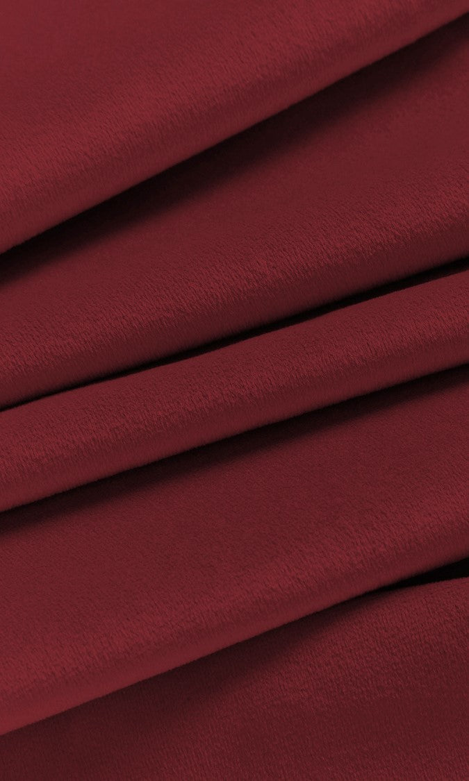 Velvet Home Décor Fabric By the Metre (Deep Red)