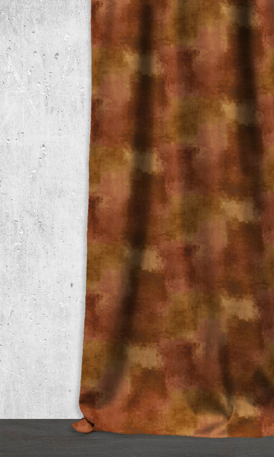Dimout Curtains (Orange/ Red/ Brown)