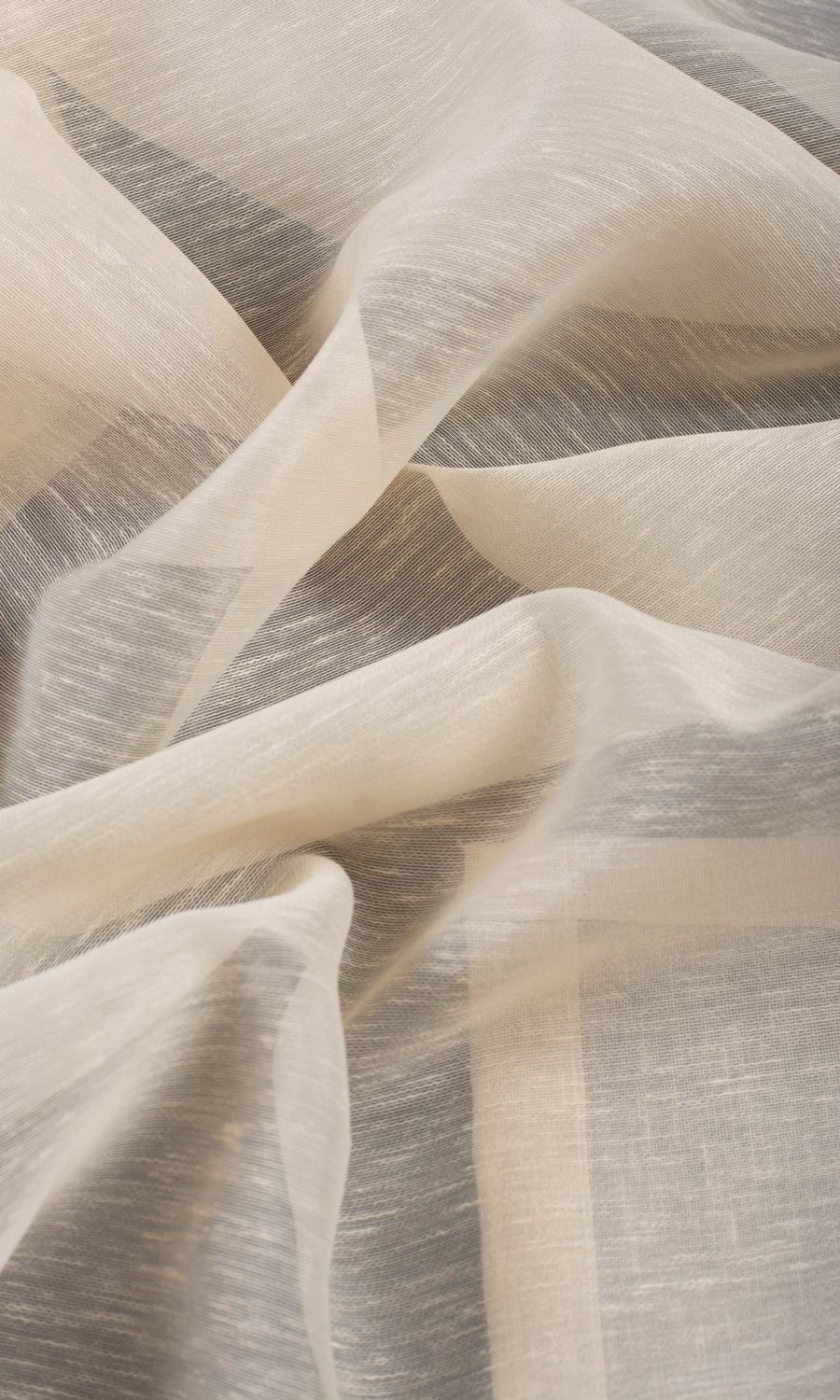 Plain Sheer Fabric Material By the Metre (Warm Ivory)