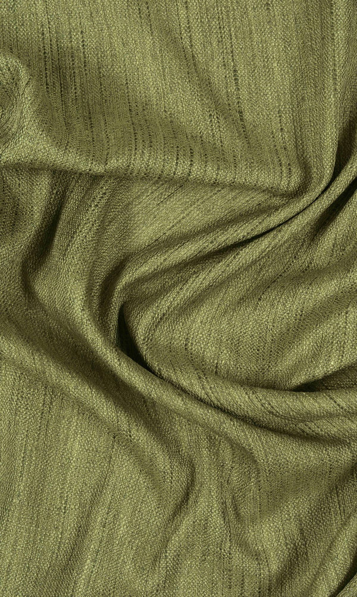 Textured Faux Silk Window Treatments Fabric By the Metre (Green)