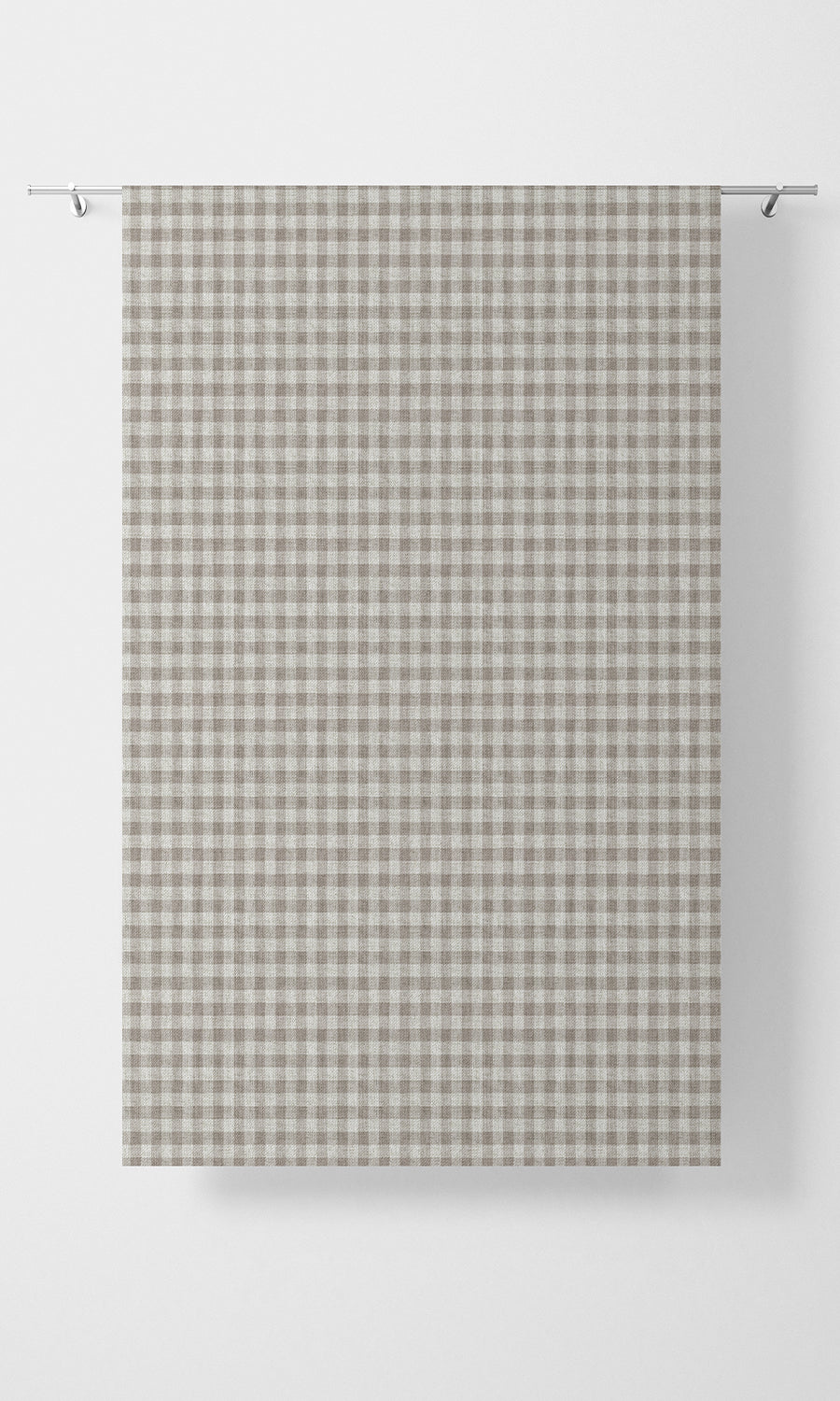 Check Patterned Home Textile Fabric Material By the Metre (Grey/ White)