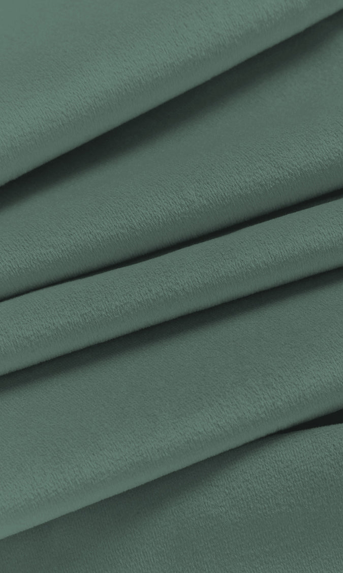Velvet Home Décor Fabric By the Metre (Turkish Blue/ Green)