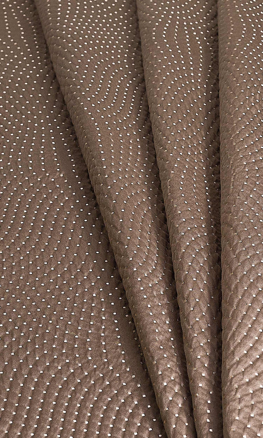 Silk-Blend Drapery (Caramel Brown)