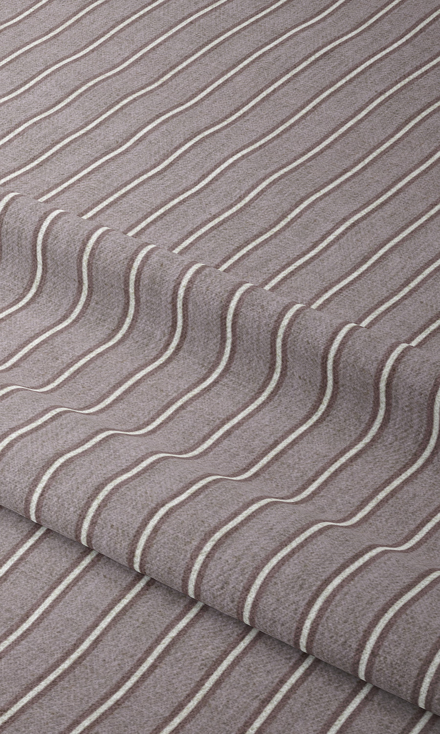 Modern Striped Home Textile Fabric Material By the Metre (Plum Purple)
