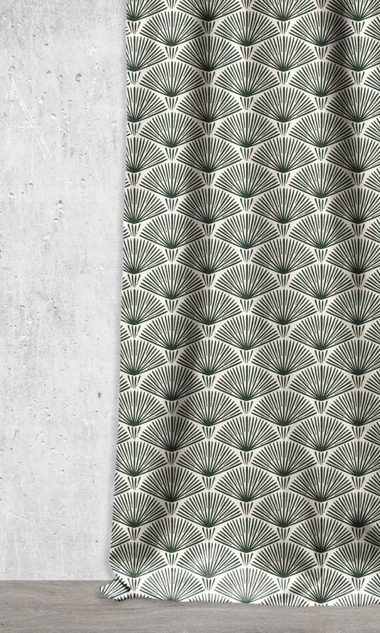 Geometrical Pattern Curtains (Black/ Ivory)