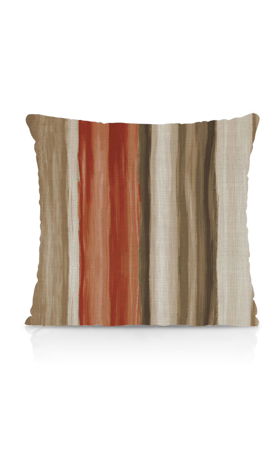 Watercolor Effect Striped Home Textile Fabric Material Sample (Red/ Brown)