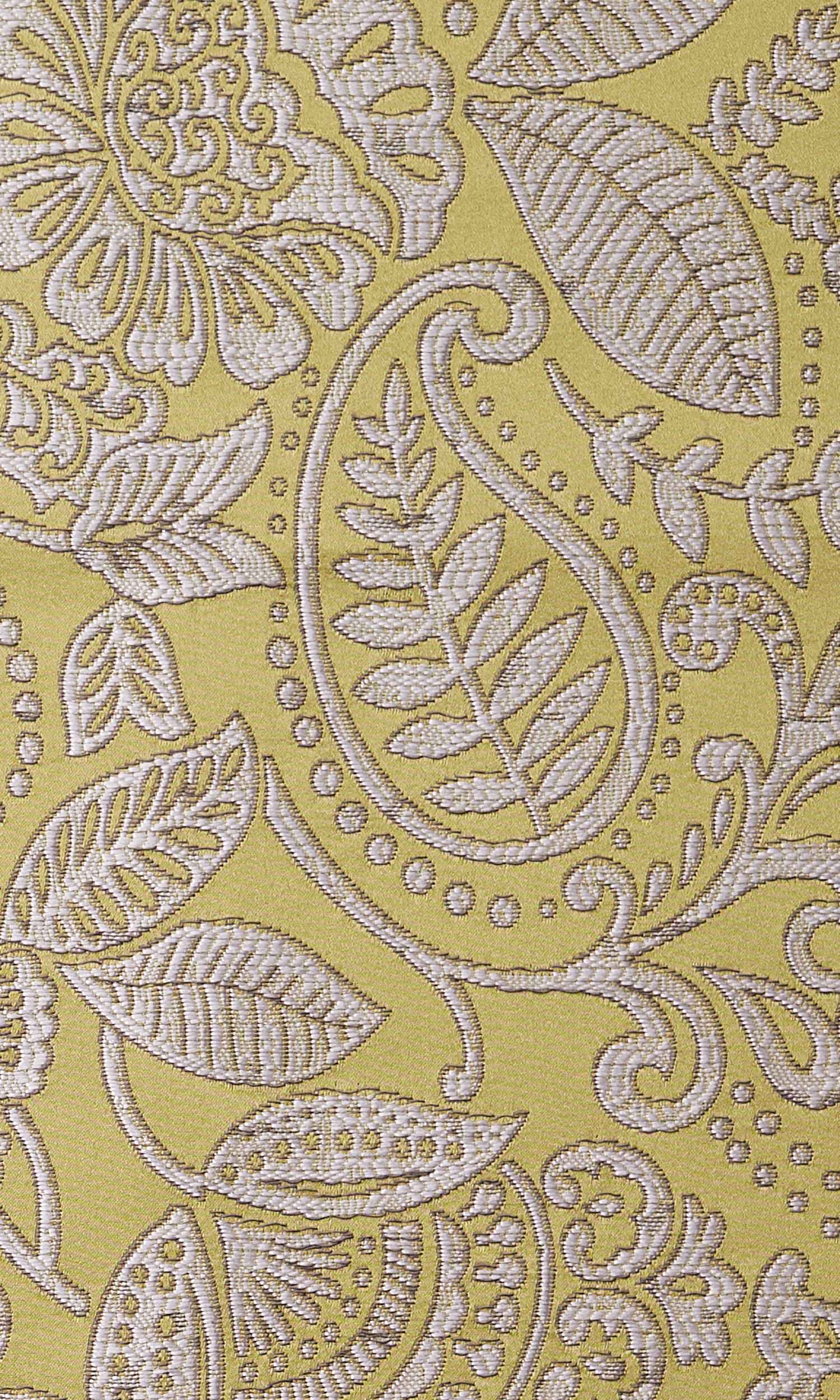 Floral Self-Patterned Home Textile Fabric Material By the Metre (Green)