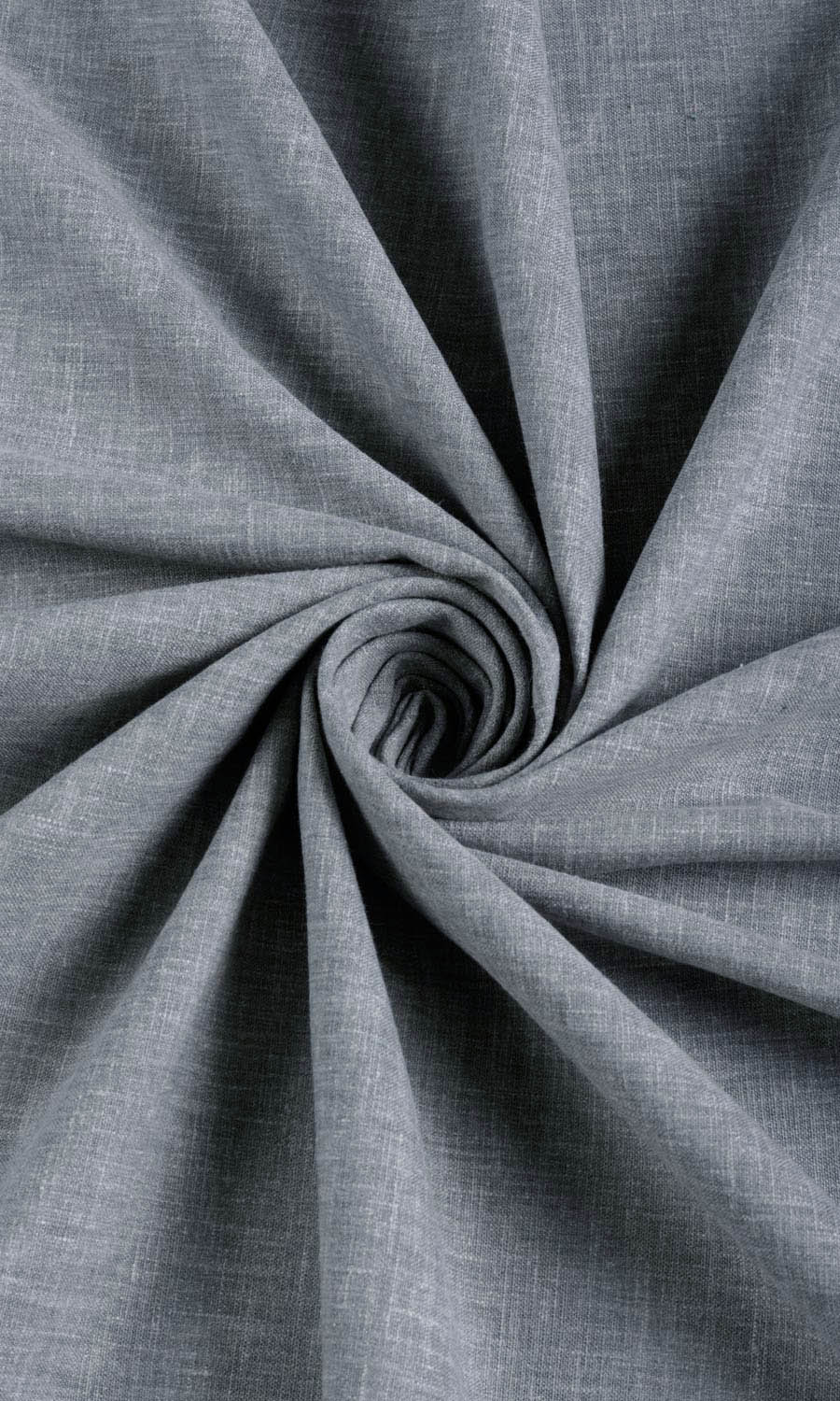 Linen Texture Window Treatments Fabric By the Metre (Steel Grey)