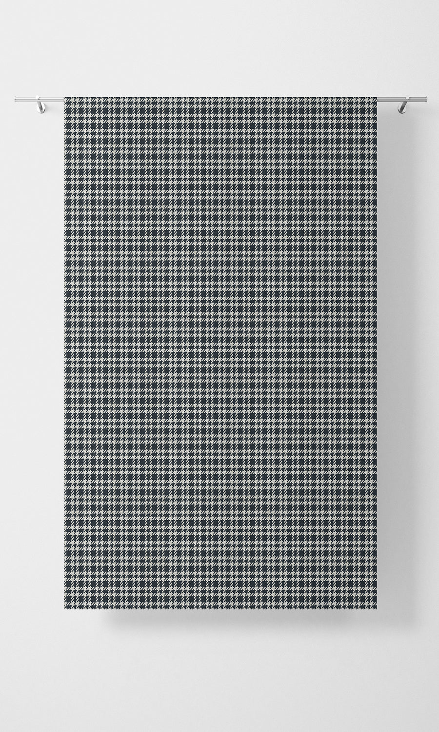 Checkered Home Textile Fabric Material Sample (Midnight Blue/ White)