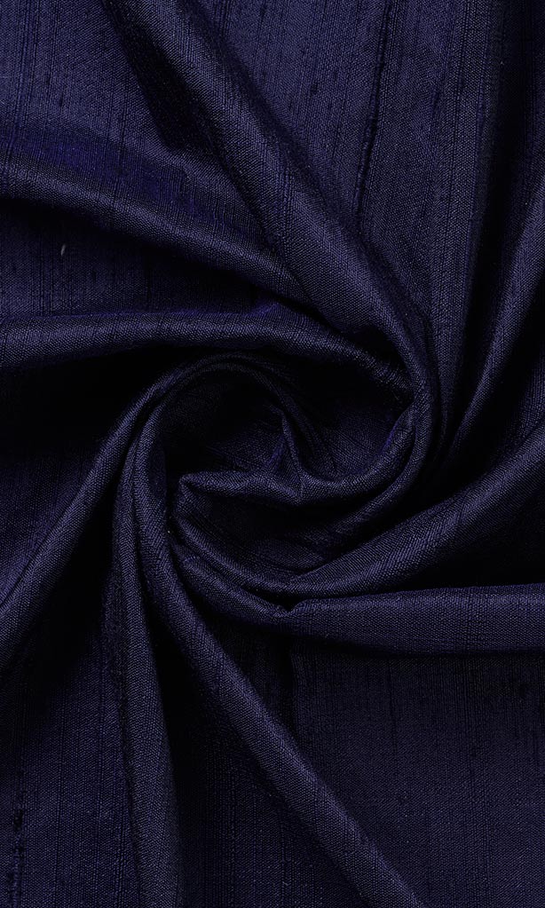 Pure Silk Home Décor Fabric By the Metre (Navy Blue)