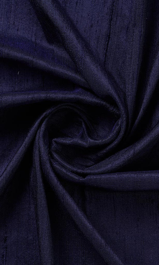 Pure Silk Home Décor Fabric By the Metre (Navy Blue)
