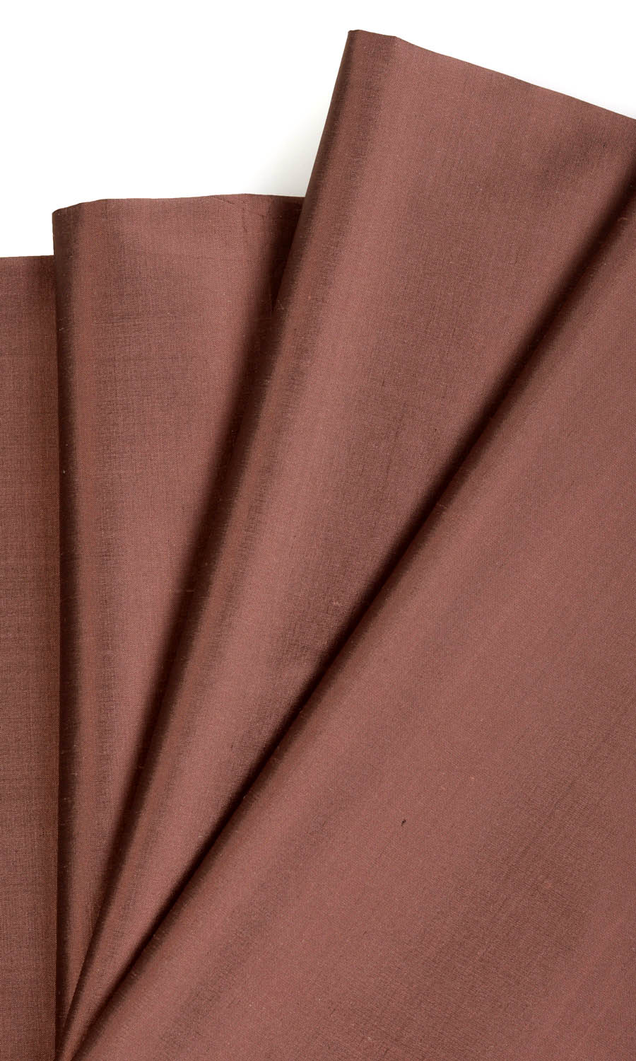 Shantung Silk Fabric Material By the Metre (Cognac Red/ Brown)