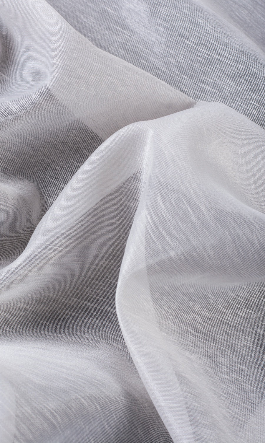 Plain Sheer Home Textile Fabric Material Sample (Light Grey)