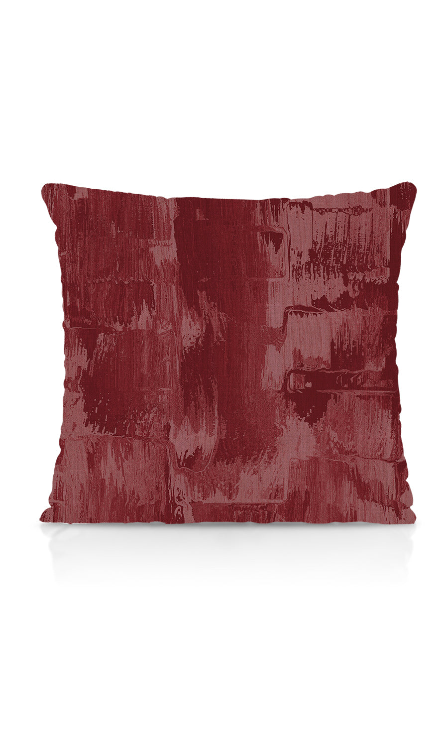 Watercolor Effect Striped Home Textile Fabric Material Sample (Red)