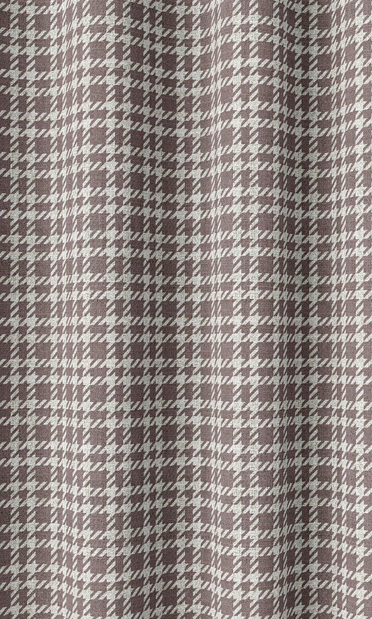 Check Patterned Curtains (Plum Purple)