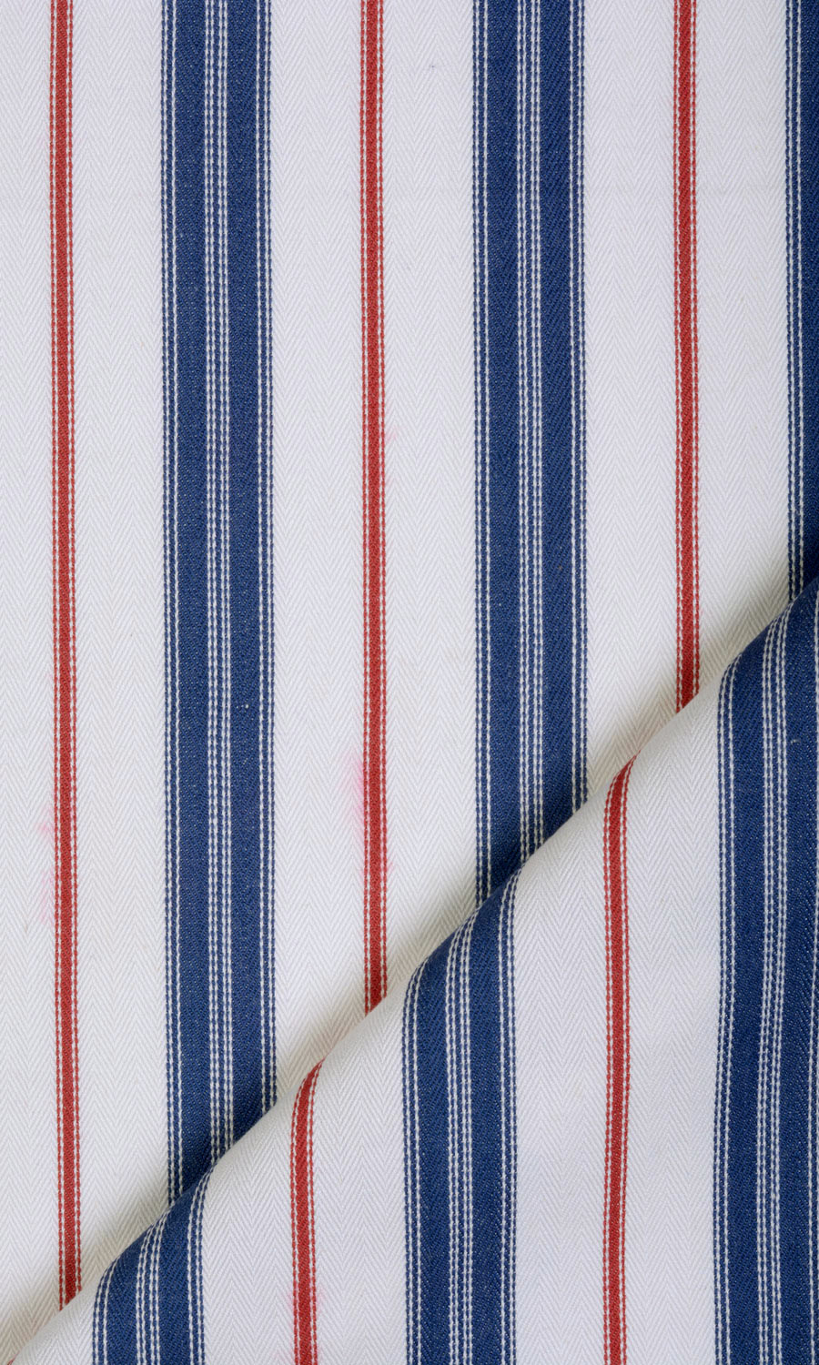 Cotton Window Treatments Fabric Sample (Red/ Blue)