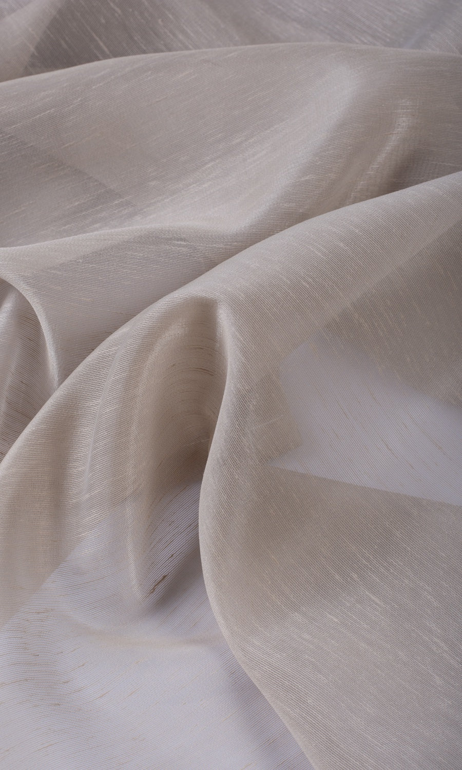 Plain Sheer Fabric Sample for Curtains & Drapes (Taupe Grey)