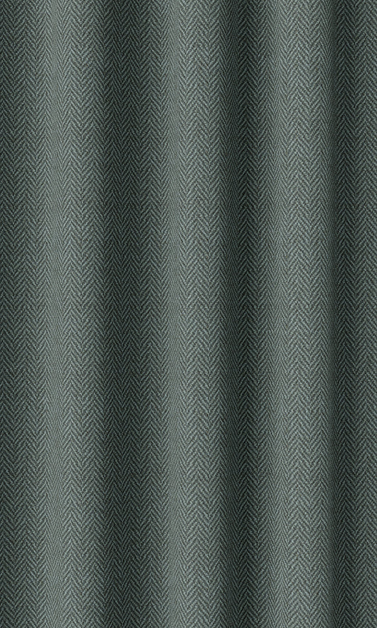 Blue Herringbone Textured Curtains