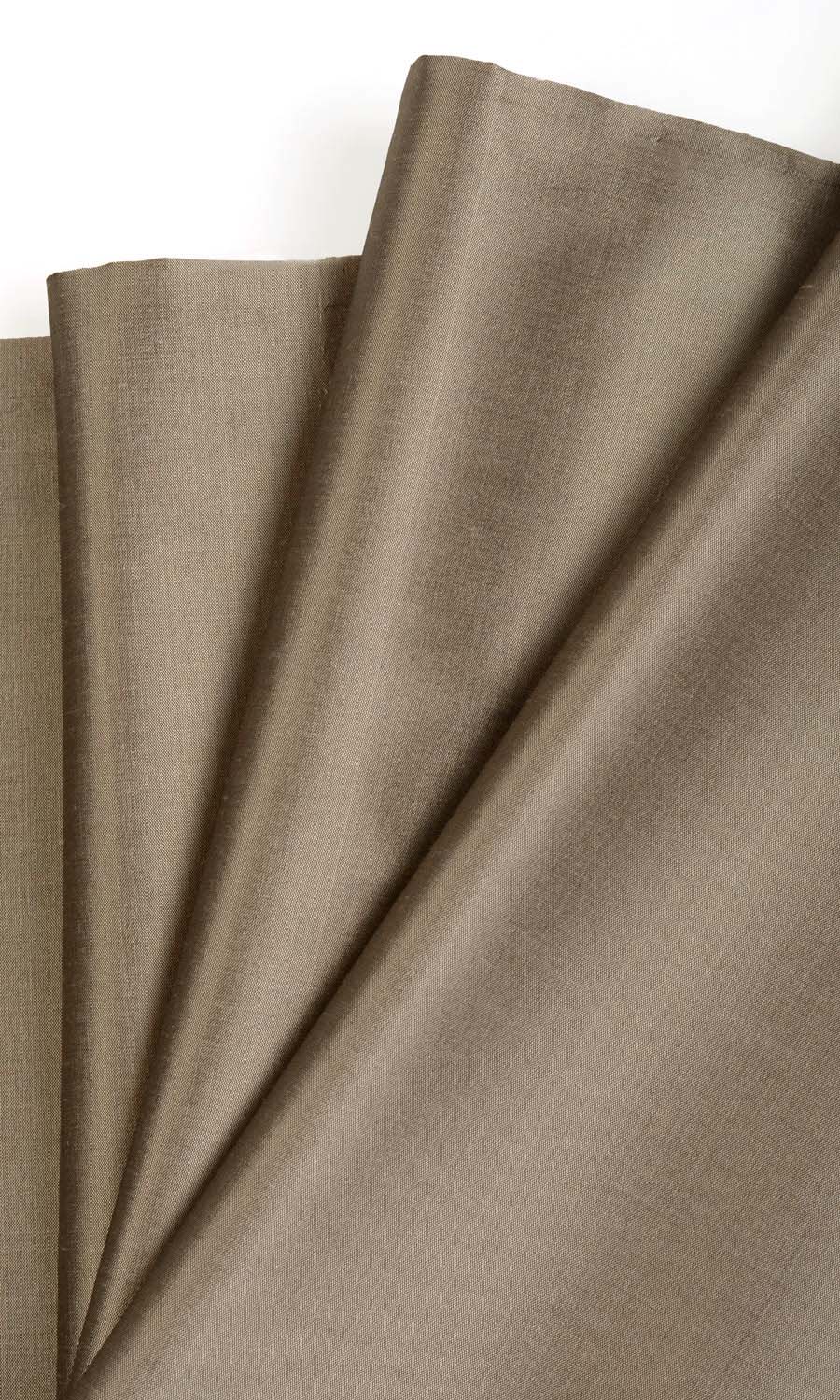 Shantung Silk Fabric Material By the Metre (Brown)