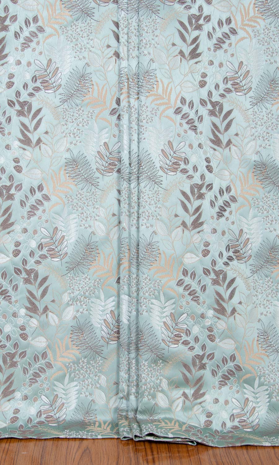 Botanical Window Treatments Fabric Sample (Light Blue)