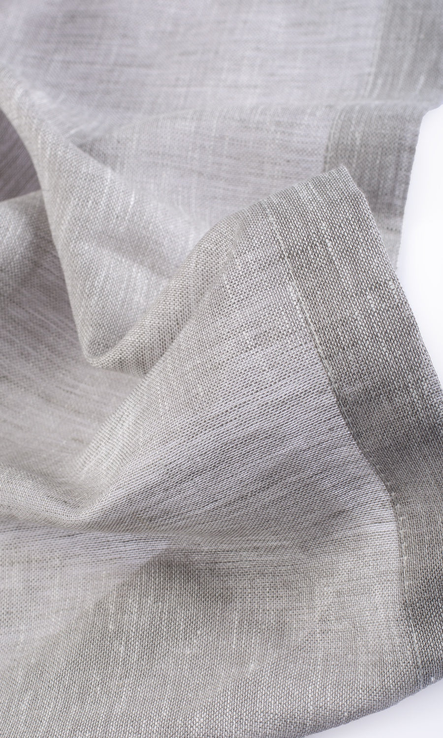 Linen-Cotton Sheer Window Treatments Fabric By the Metre (Pale Gray)