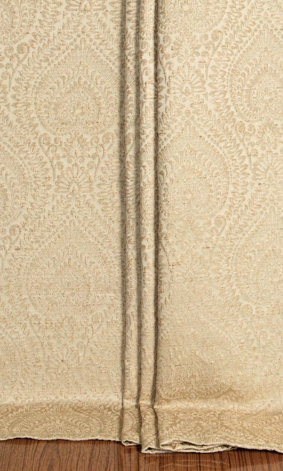 Textured Floral Home Textile Fabric Material Sample (Beige)