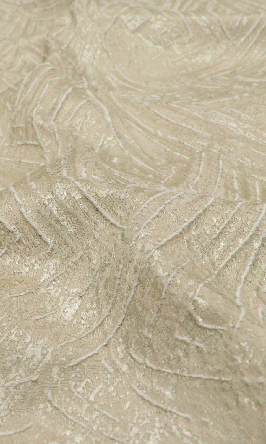 Self-Patterned Poly-Cotton Fabric Material By the Metre (Caramel Brown)