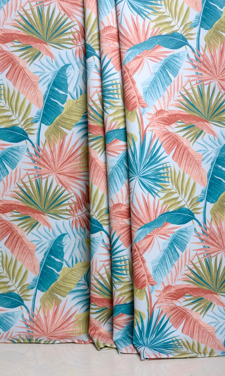 Botanical Floral Window Treatments Fabric By the Metre (Red/ Blue/ Green)