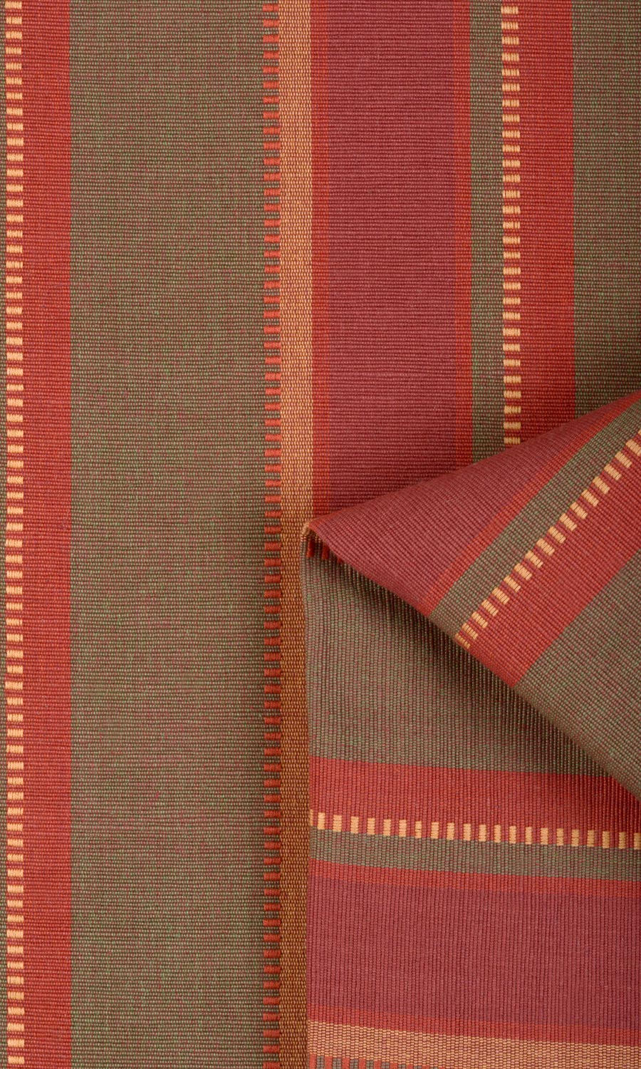 Cotton Window Treatments Fabric Sample (Red/ Green)