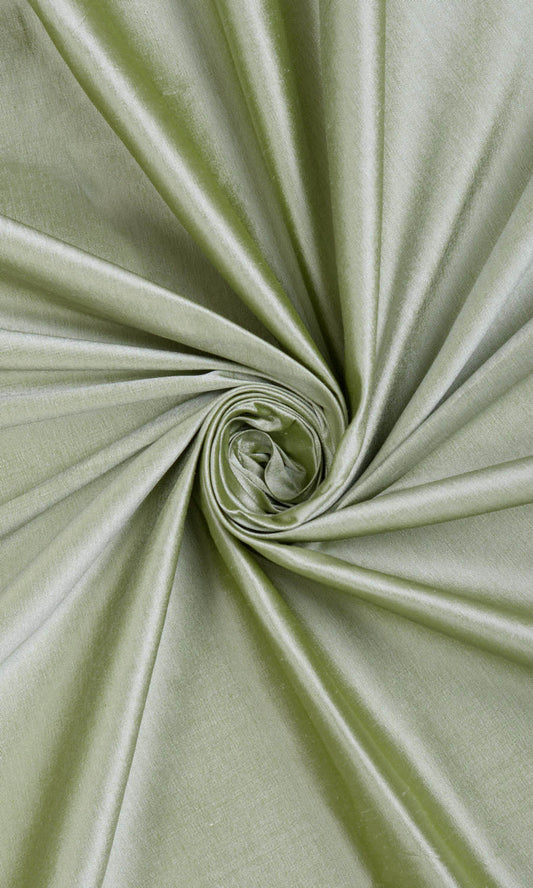 Shantung Silk Home Décor Fabric By the Metre (Celadon Green)