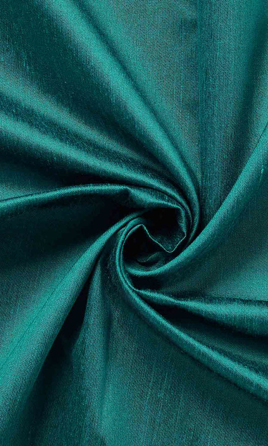 Faux Silk Home Décor Fabric By the Metre (Turquoise Blue)