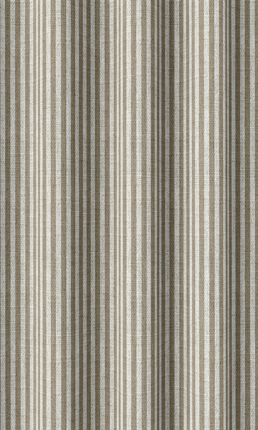 Striped Print Home Décor Fabric By the Metre (Smoky Brown/ White)