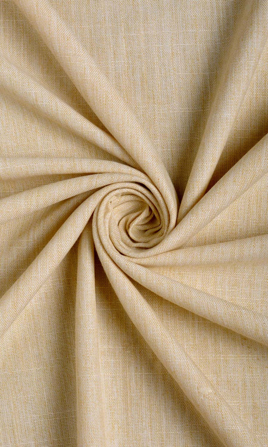Plain Linen Texture Drapes (Yellow Beige)