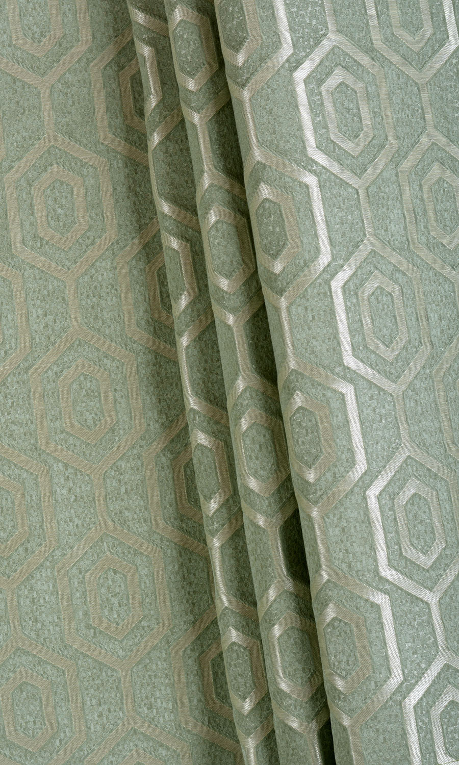 Honeycomb Patterned  Fabric Material By the Metre (Sage Green)